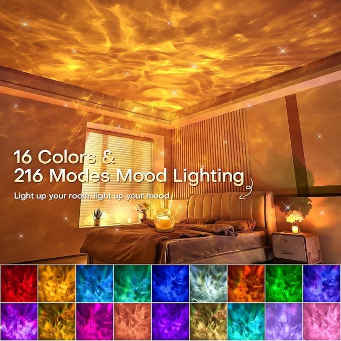 Mubarek Crystal Light Projector for Bedroom