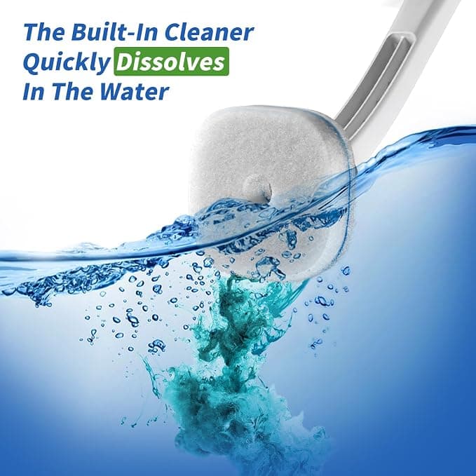 oshang Disposable Toilet Brush with Holder, 14 Refills