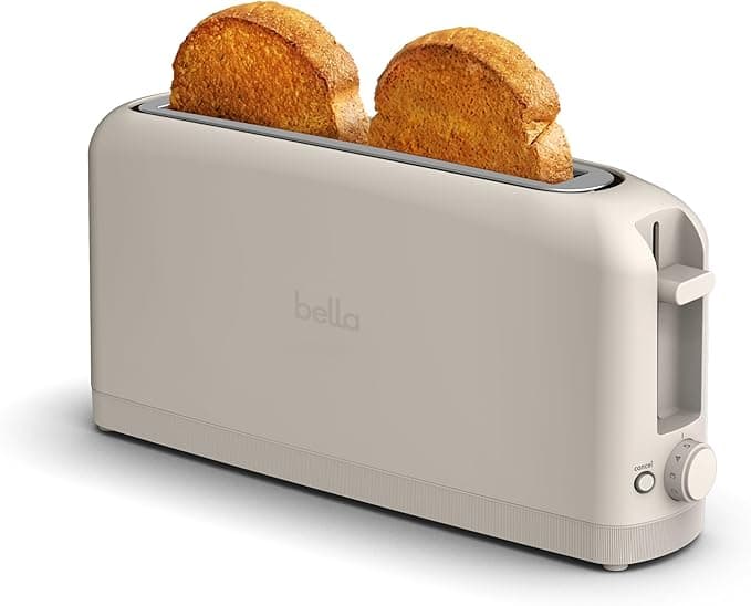 Bella Fits-Anywhere 2-Slice Slim Toaster with Long Wide Slot