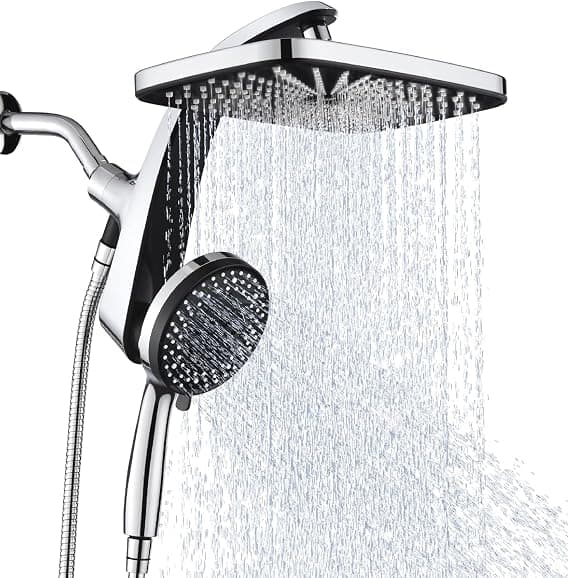 High Pressure Rain Shower Head with Handheld Spray Combo, 12-Inch, Chrome
